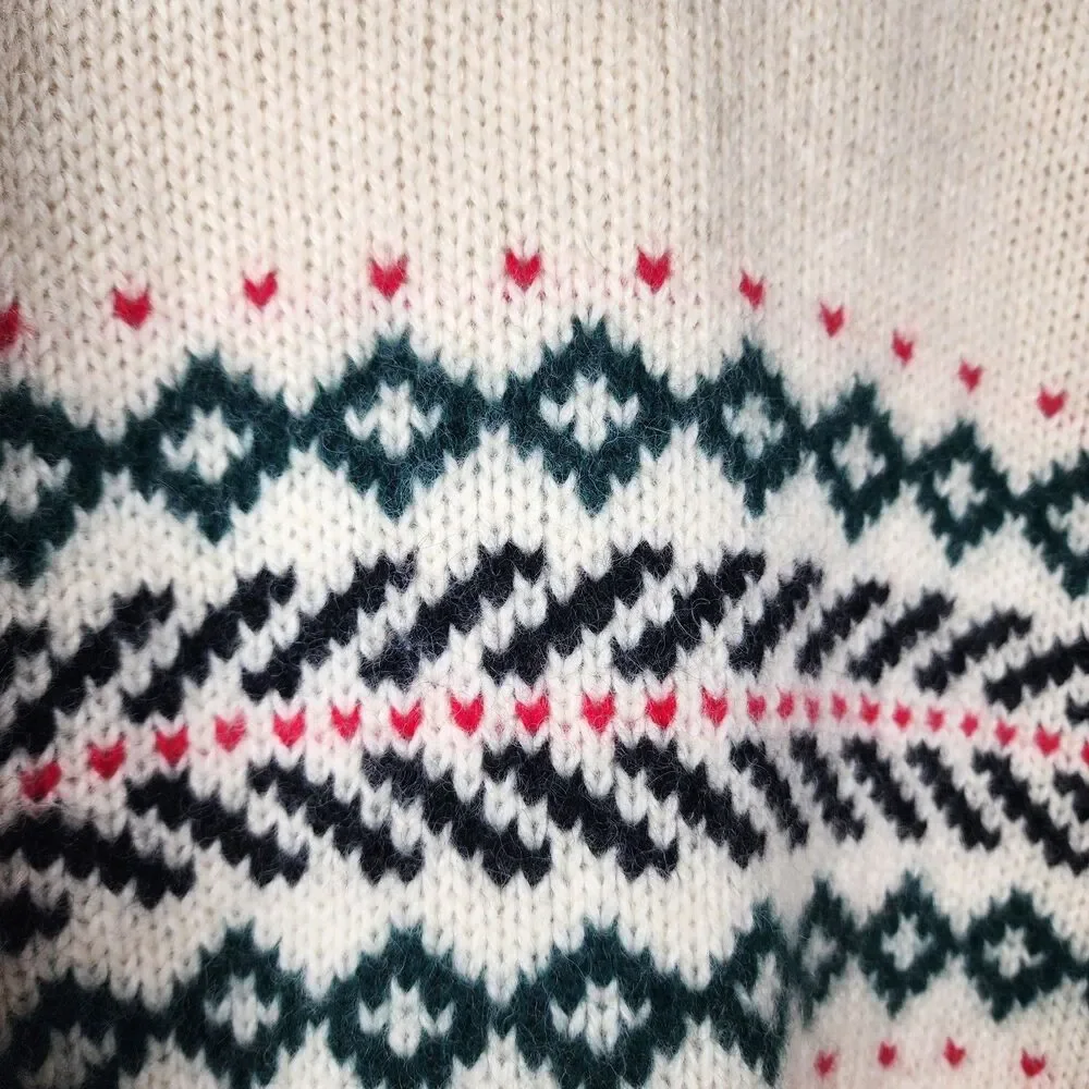 Vtg Christopher Hayes Wool Knit Sweater Fair Isle Nordic Intarsia Mens Large